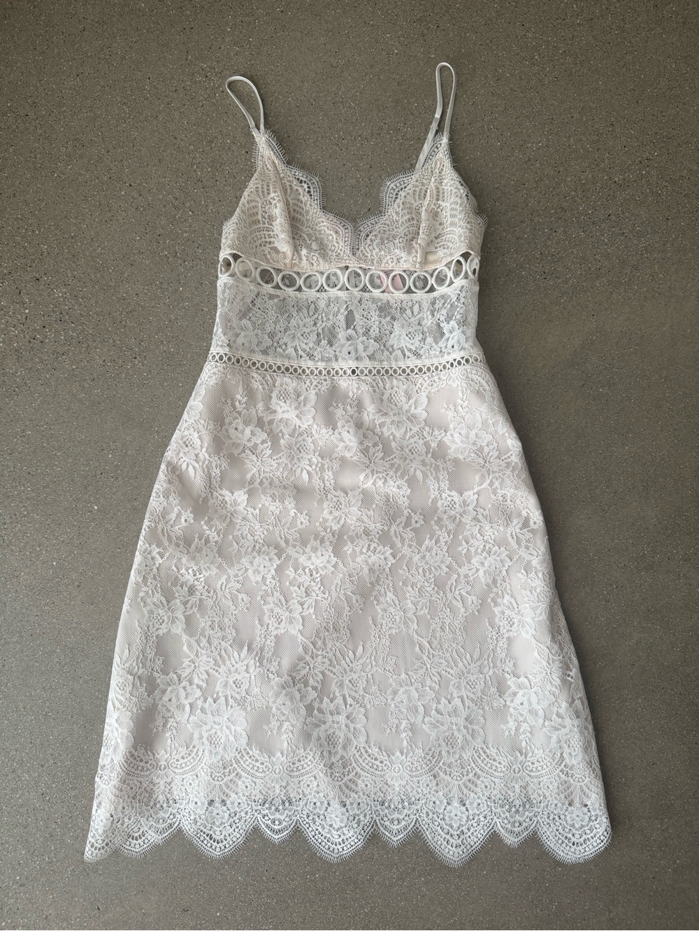 Victoria's Secret Ivory Lace Slip Dress XS